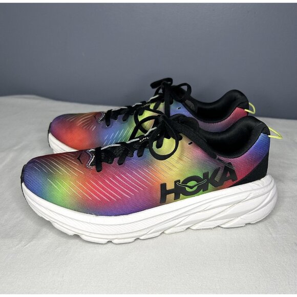 Hoka One One Rincon 3 Shoes Womens Size 8 Rainbow Multicolor Running 1119396BKML - Picture 3 of 15